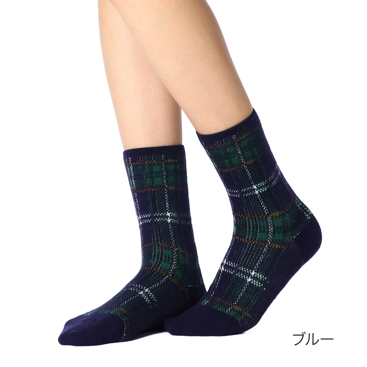 靴下 レディース Mackintosh Philosophy チェック 起毛 クルー丈 ソックス 37 436 22 5ｰ24 5cm フクスケ 福助 ショート丈 クルー丈ソックス レディース 福助 公式通販オンラインストア