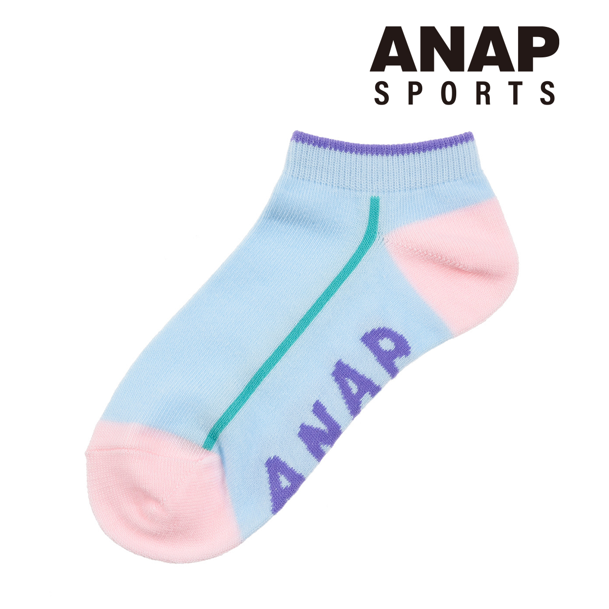 靴下 キッズ ANAP SPORTS (アナップスポーツ) バイカラー スニーカー丈