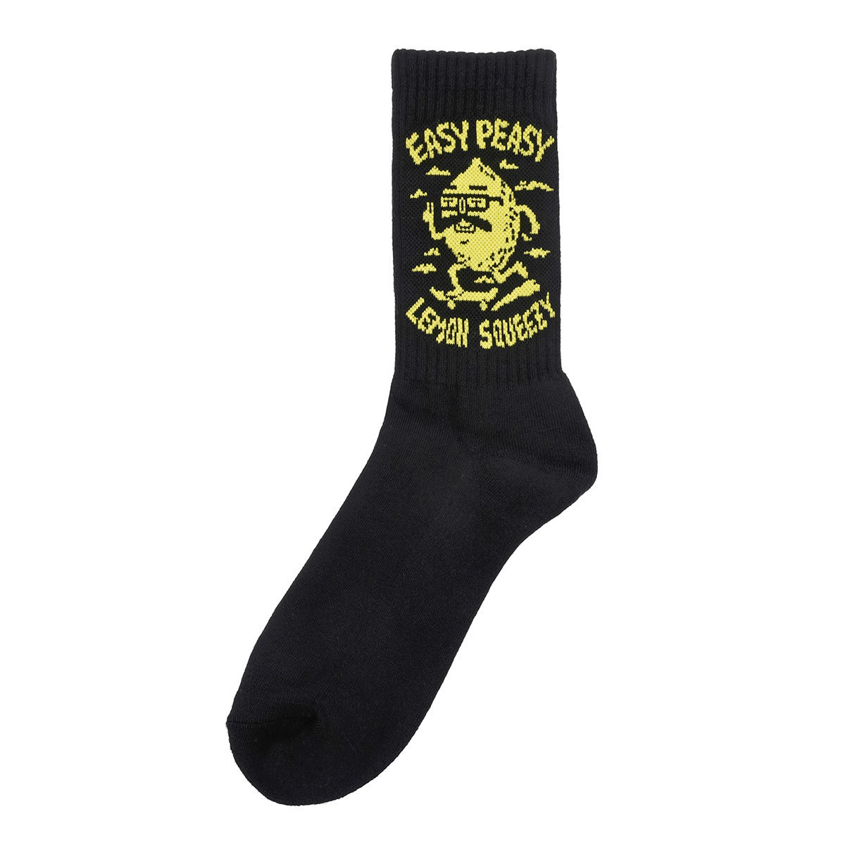 fear of god lounge socks セメント 靴下 ソックス MULGA THE ARTIST】 靴下 レモン柄 ワンポイント クルー丈 パイル 25