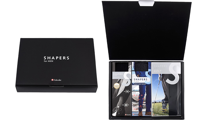 SHAPERS for MEN シェーパーズ 着圧 靴下 ギフトボックス 2足セット
