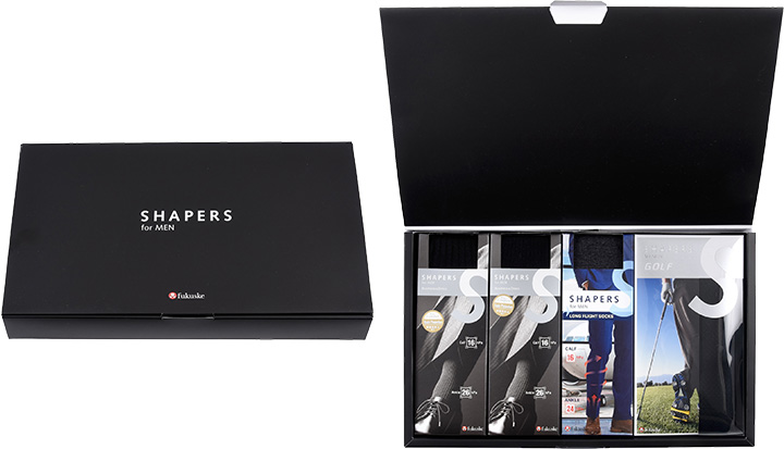 SHAPERS for MEN シェーパーズ 着圧 靴下 ギフトボックス 2足セット