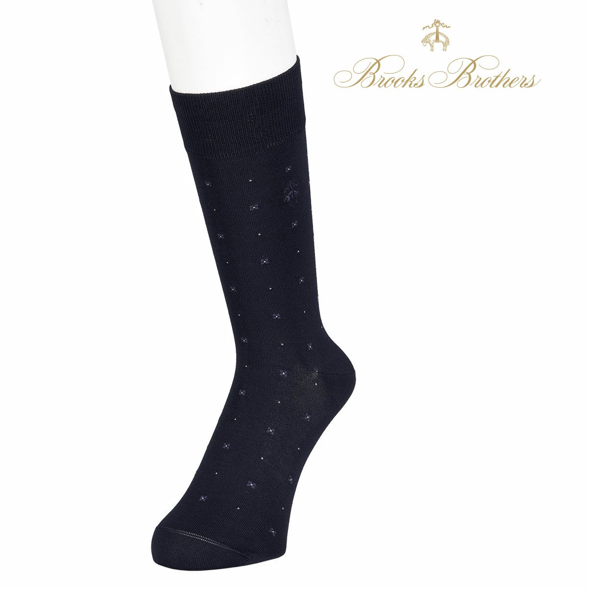 メンズ Brooksbrothers ブルックスブラザーズ 定番リブ ハイソックス 福助オンラインストア