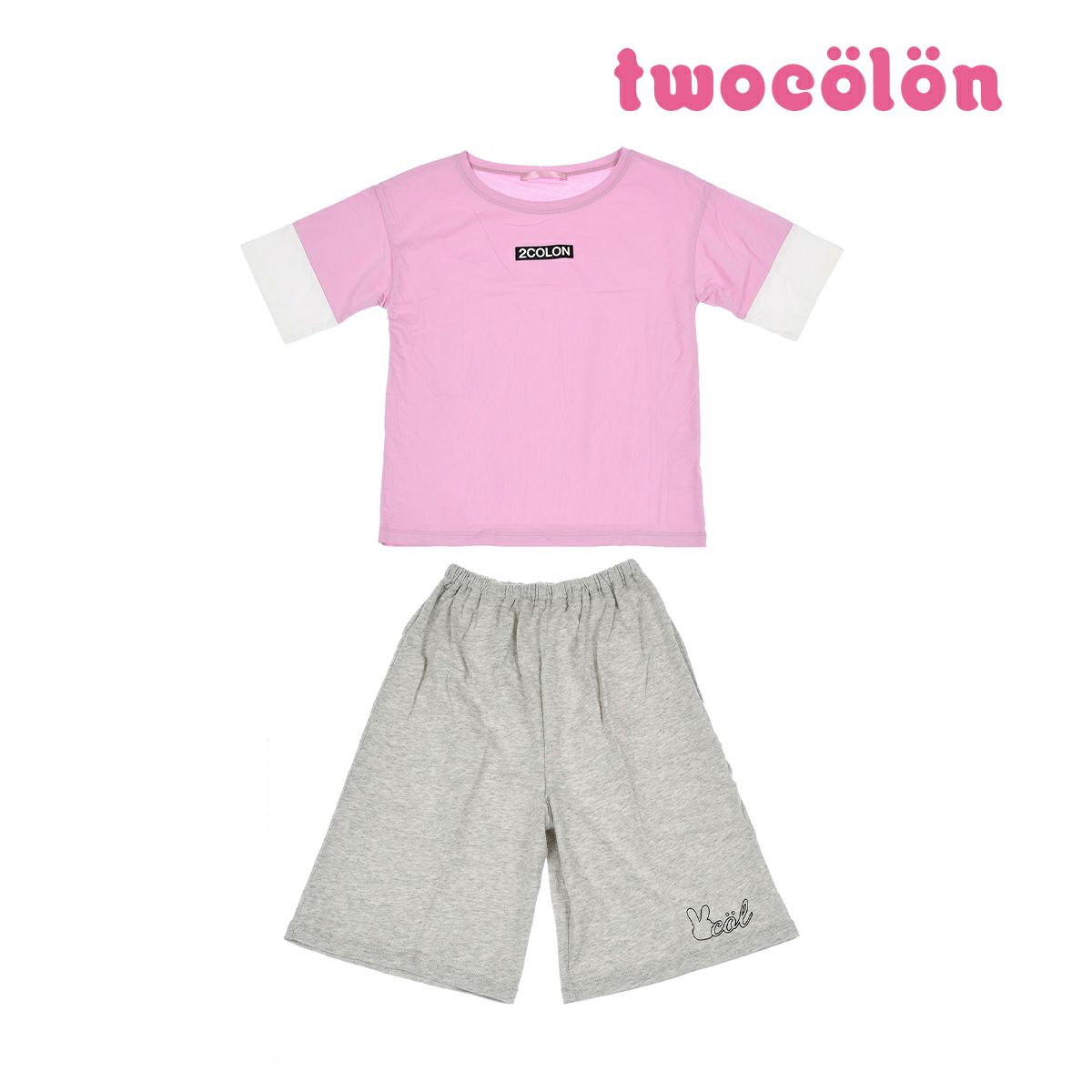 キッズ Twocolon トゥーコロン 半袖 ハーフパンツ 上下セット ルームウェア インナー 福助 公式オンラインストア