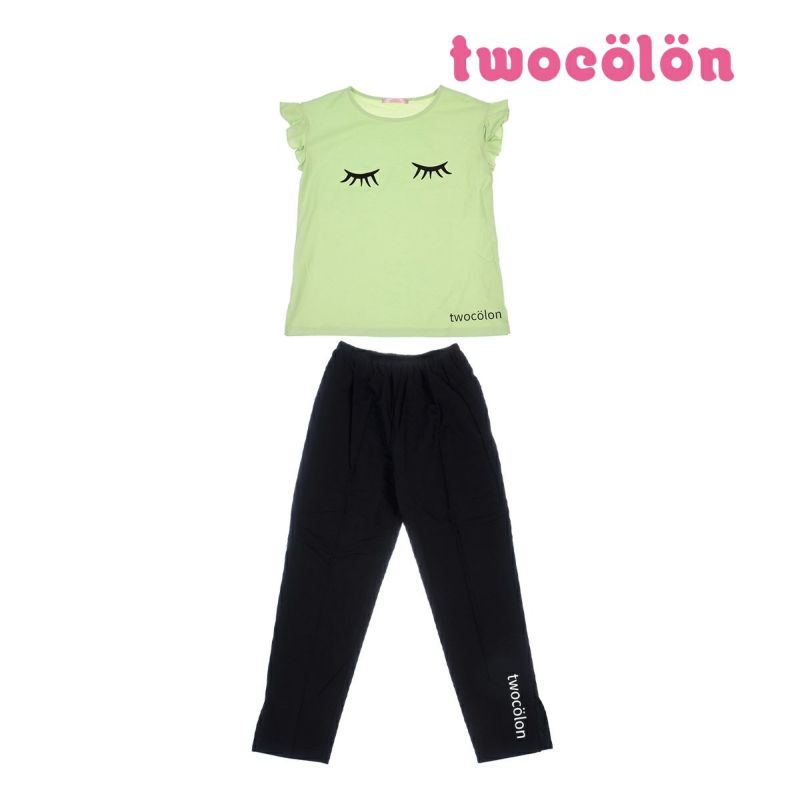 キッズtwocolon(トゥーコロン)半袖ロングパンツ上下セットルームウェア