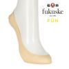 レディースfukuskeFUNフラットシーム足底綿浅履きカバーソックス