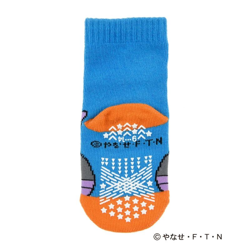 靴下ベビーアンパンマン乗り物柄ソックスクルー丈スベリ止め付き