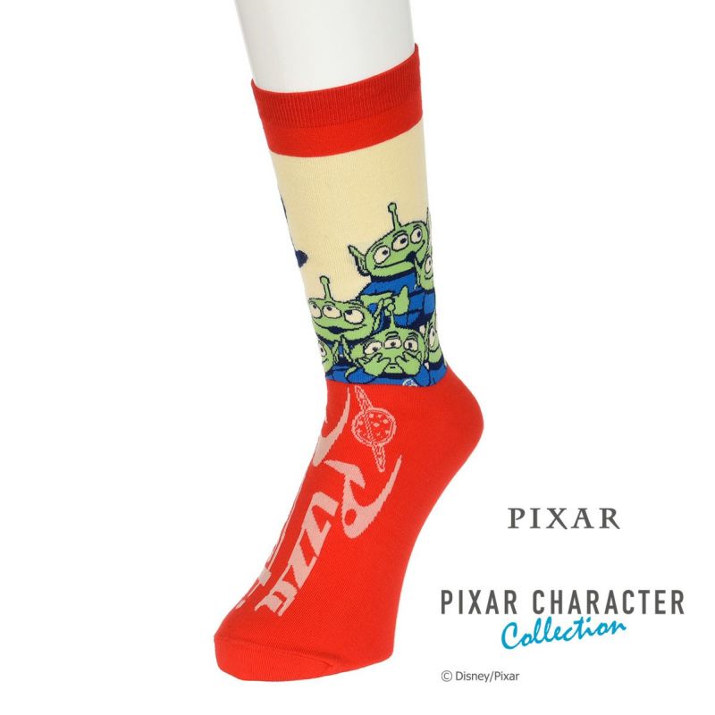 靴下 メンズ Pixar ピクサー トイストーリー 22cm クルー丈 003 26cm ダークレッド 子供 フクスケ Fukuske 柄ソックス 福助 公式通販オンラインストア