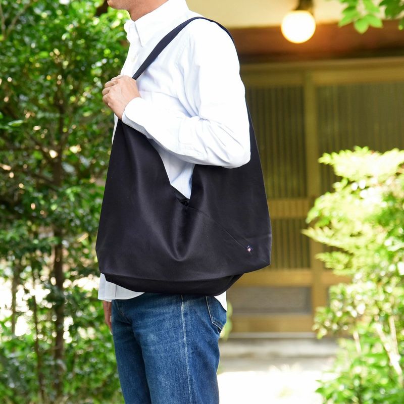 ショルダーバッグあずま袋ネイビーユニセックス