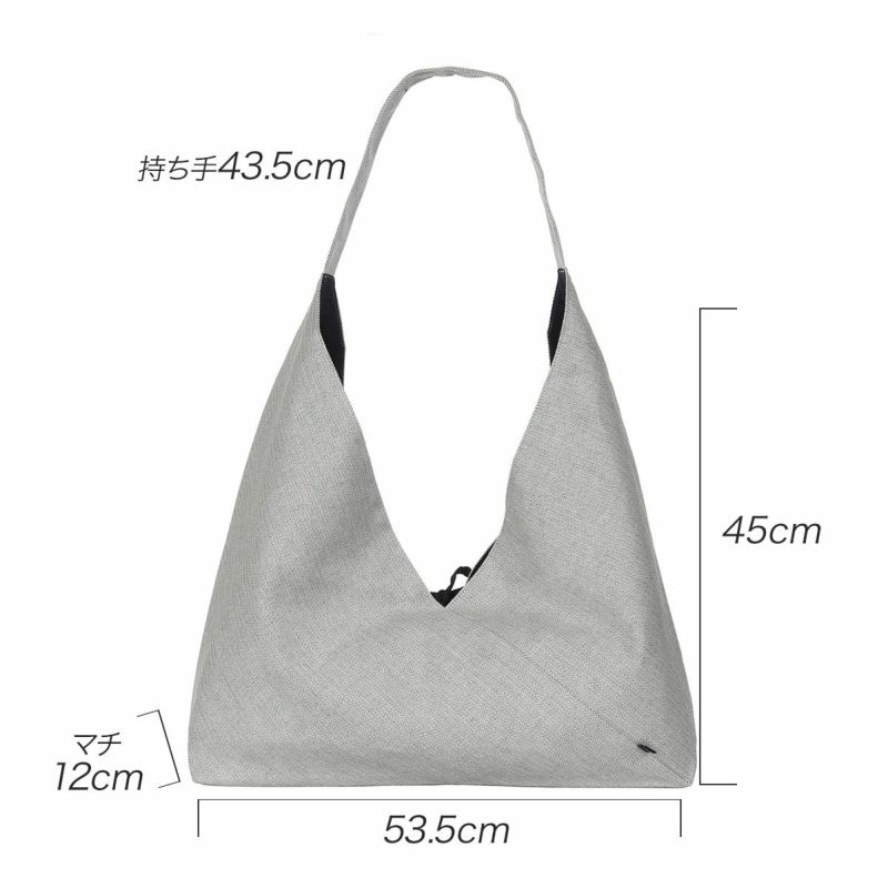 ショルダーバッグあずま袋グレーユニセックス