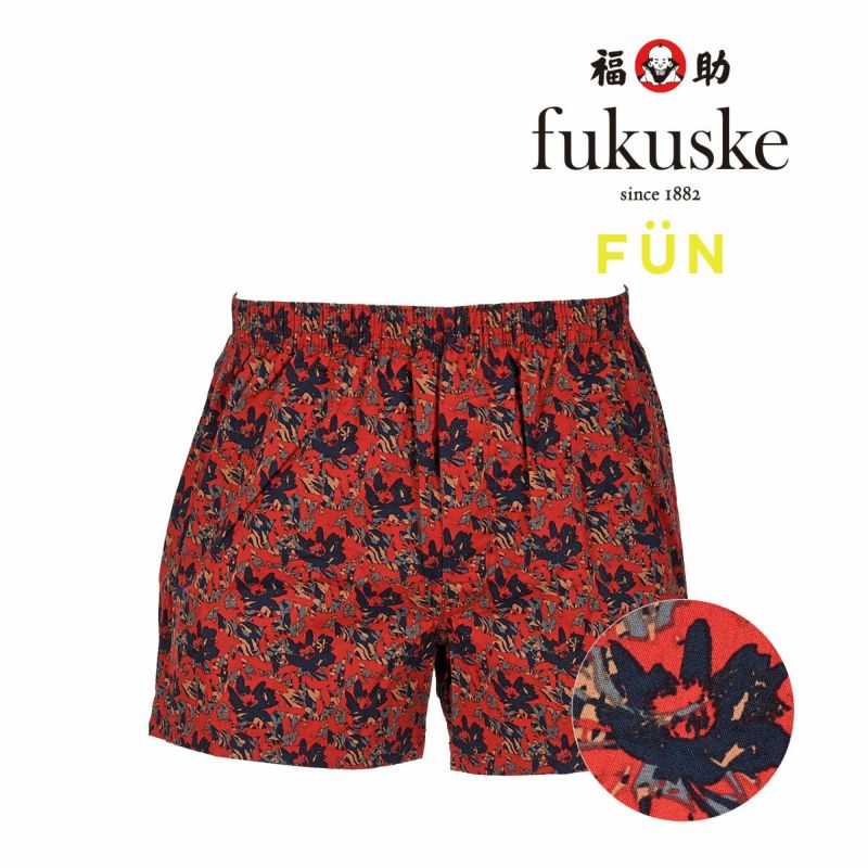 トランクス メンズ fukuske FUN プリント 453p2291Mサイズ レッド 紳士 男性 フクスケ fukuske | ボトム | 福助  公式通販オンラインストア