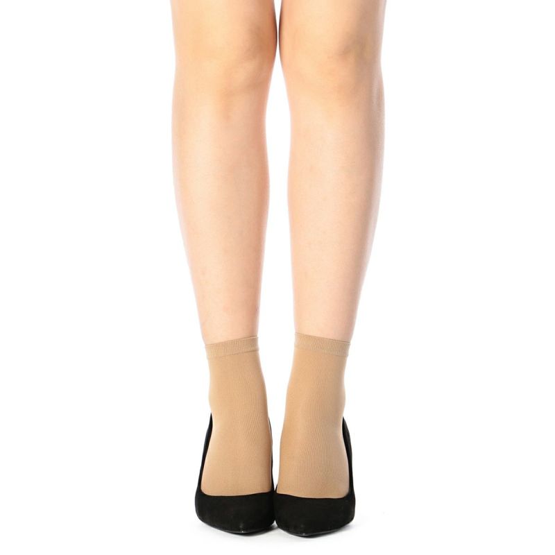レディースストッキング無地つま先補強