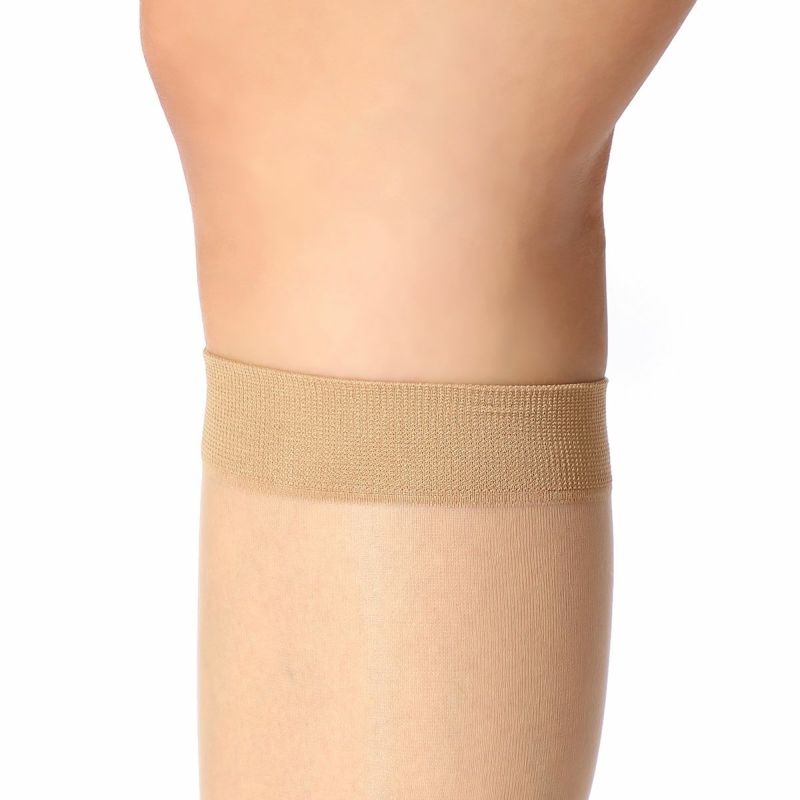 レディースストッキング無地つま先高強度補強