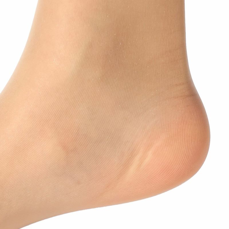 レディースストッキング無地つま先高強度補強