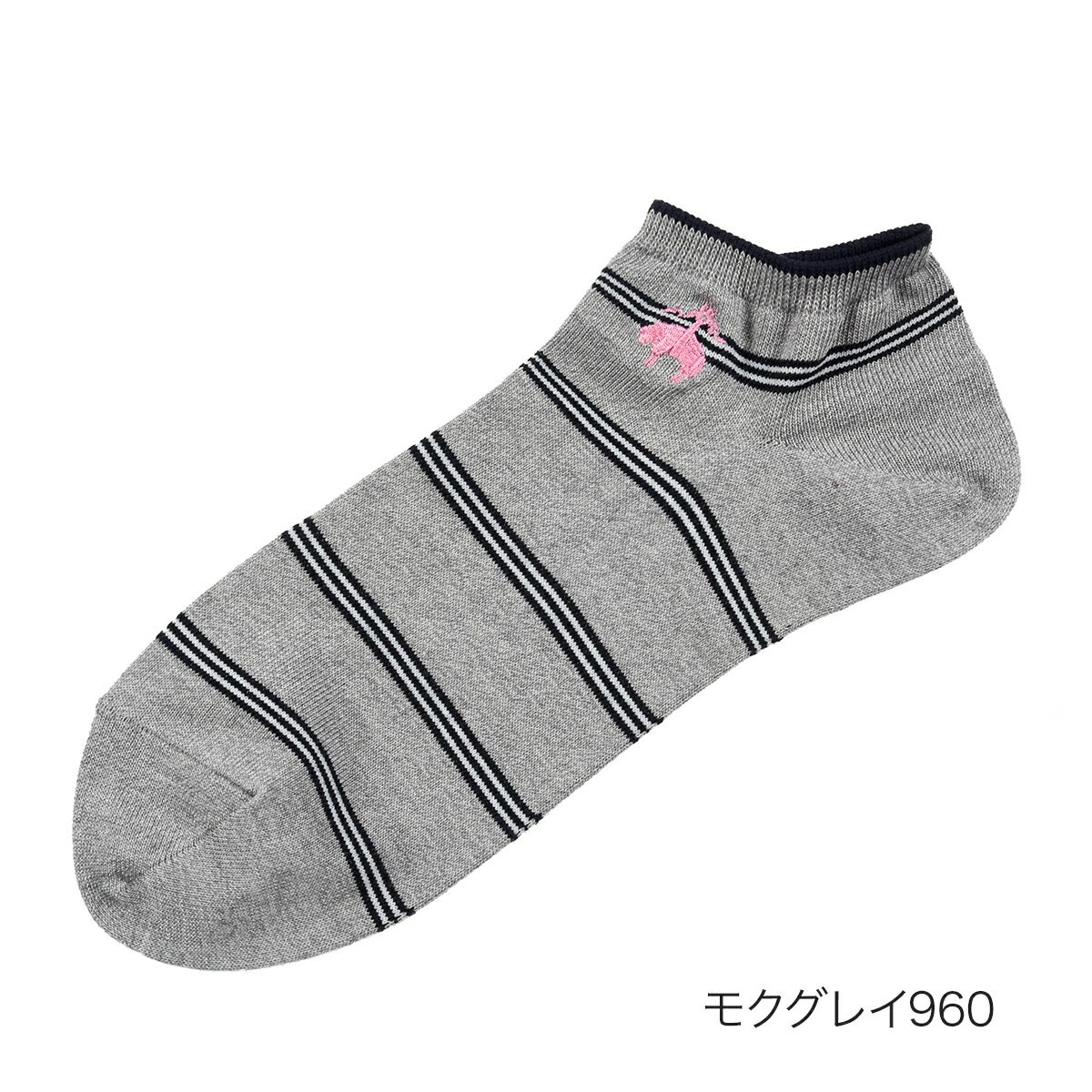 メンズソックス細ボーダー