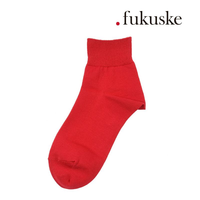 靴下 レディース . fukuske (ドットフクスケ) エジプト綿 履き口リブ