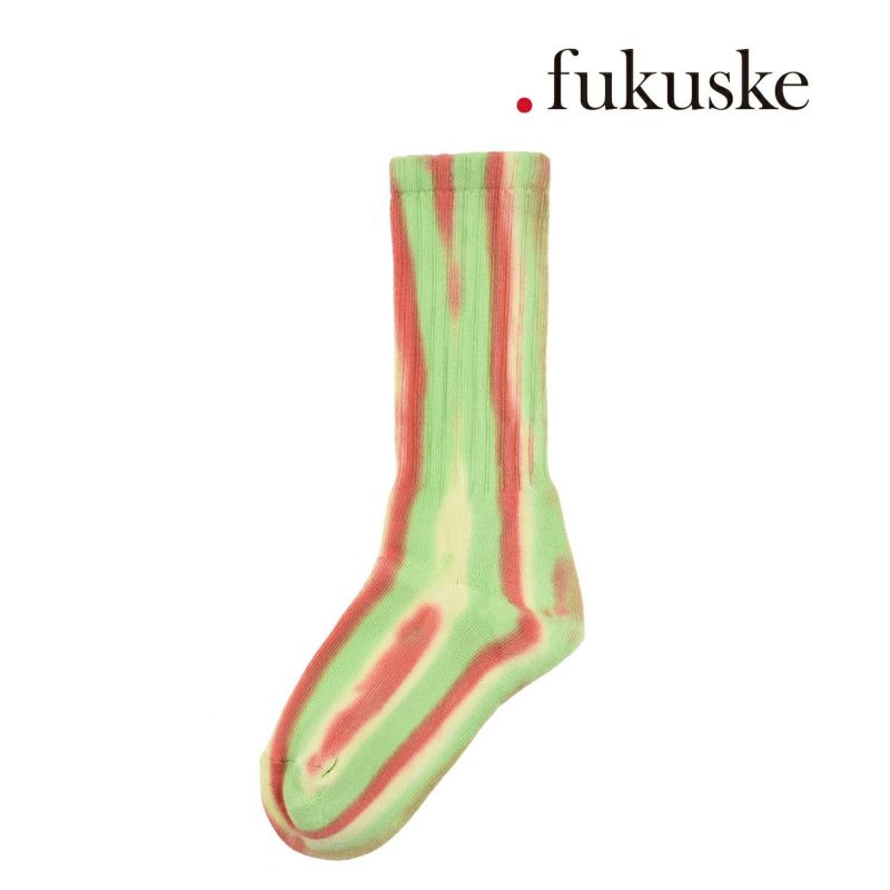 靴下 レディース . fukuske (ドットフクスケ) 足底パイル タイダイ