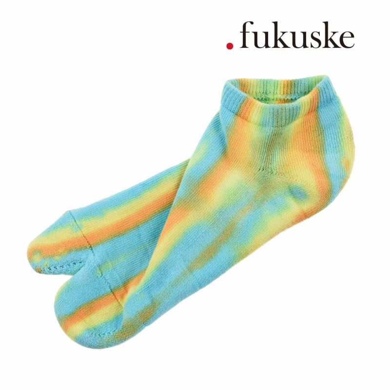 靴下 メンズ . fukuske (ドットフクスケ) 足底パイル タイダイ