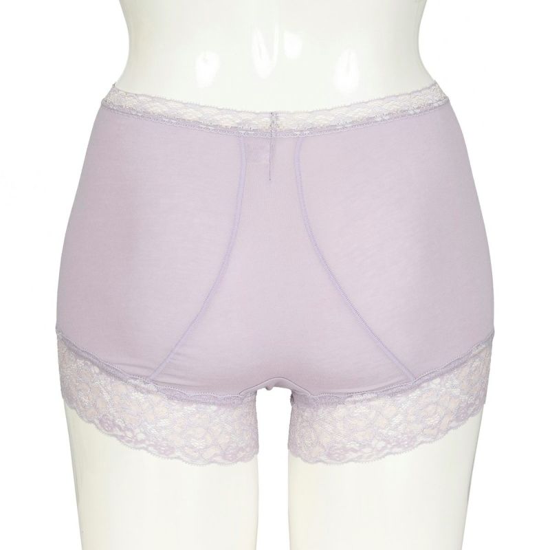 レディースインナー無地花柄レースCSYフット部パイル