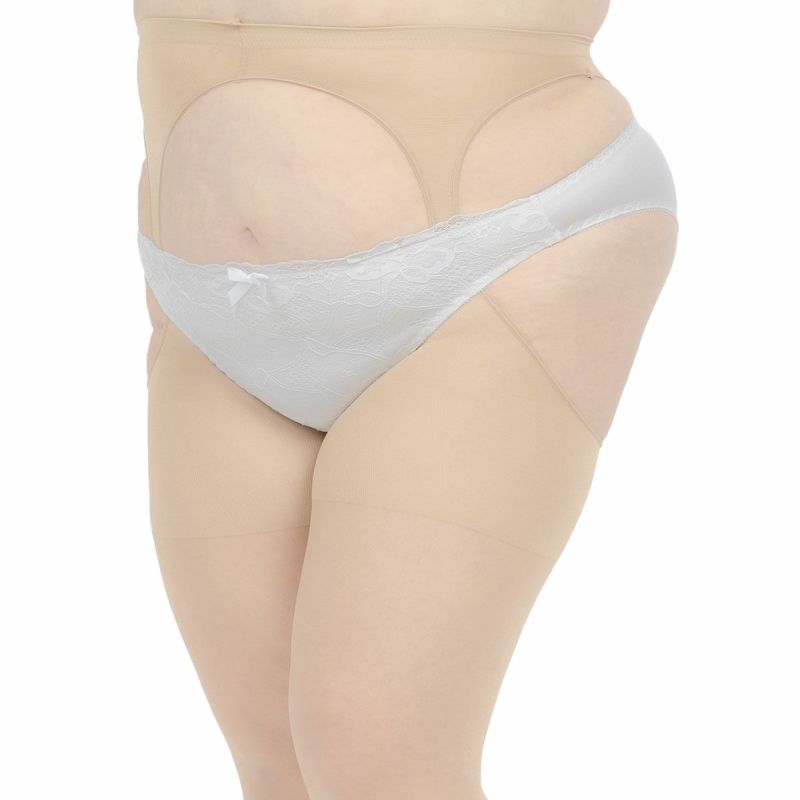 レディースストッキング無地ゾッキタイプつま先補強吸汗加工抗菌防臭静電気防止ゆったりプラスサイズ