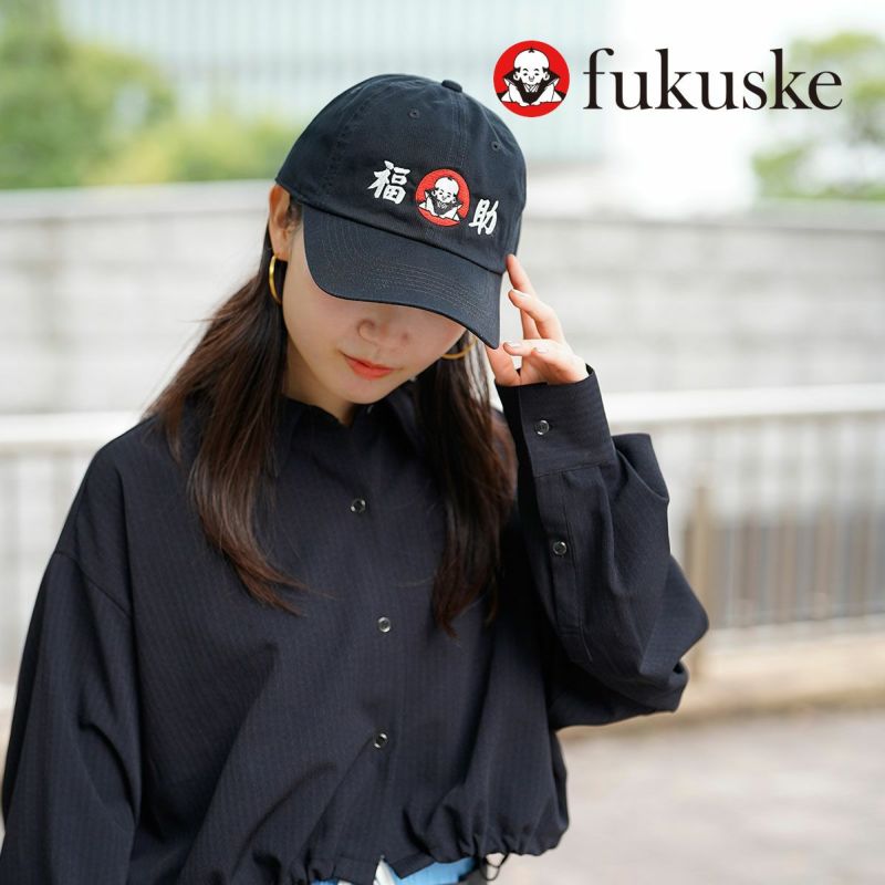 レディースメンズユニセックス帽子女性婦人紳士男性フクスケfukuske刺繍ロゴ