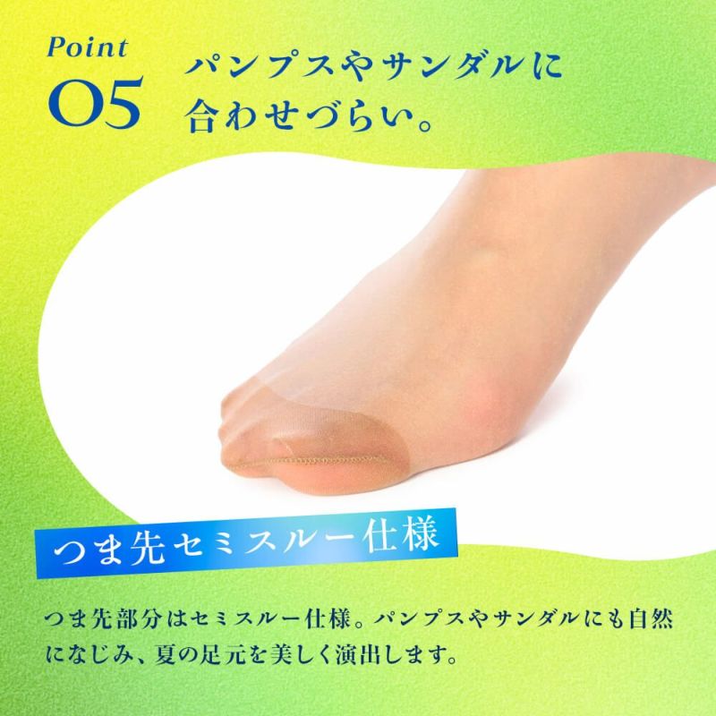 無地コンジュゲートゾッキUV吸収抗菌防臭パンティ部メッシュ編み