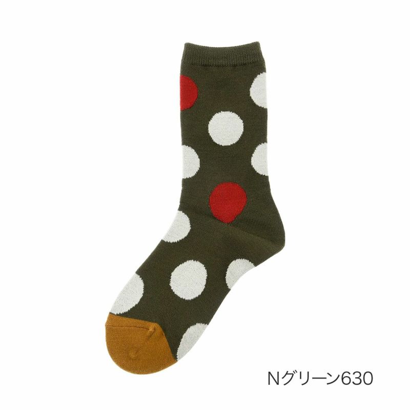 ドット柄クルー丈