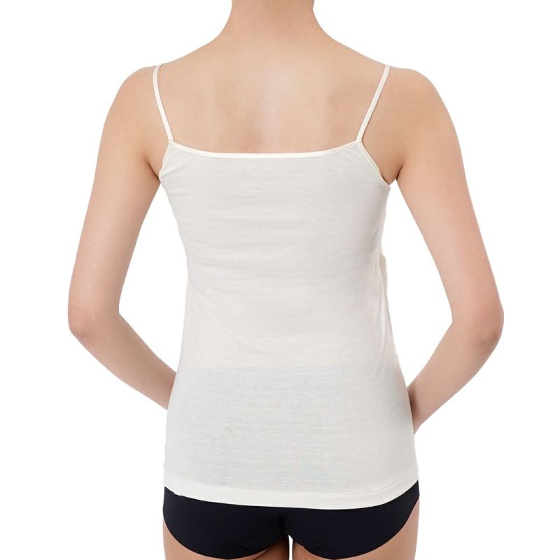 カップ付きキャミソール無地袖なし蜜ろう保湿加工