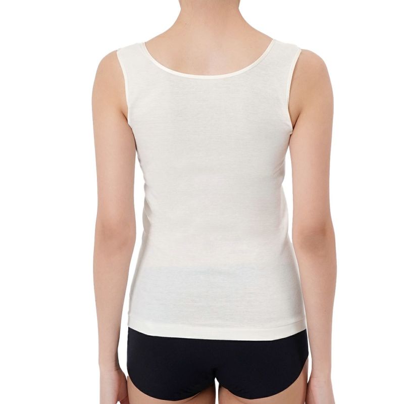 タンクトップ無地袖なし蜜ろう保湿加工