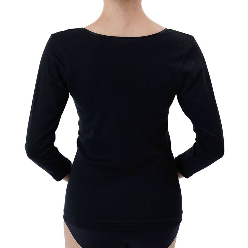 長袖シャツ無地8分袖蜜ろう保湿加工