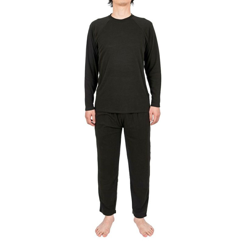 丸首シャツ無地ラグランスリーブ長袖丸首