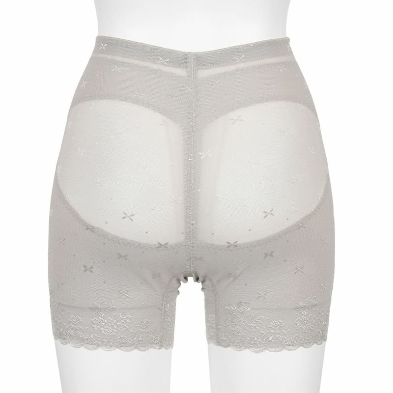 靴下ボーダー柄クルー丈滑り止め付