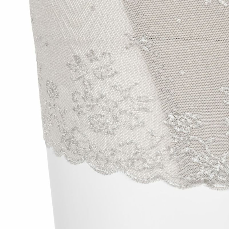 靴下ボーダー柄クルー丈滑り止め付