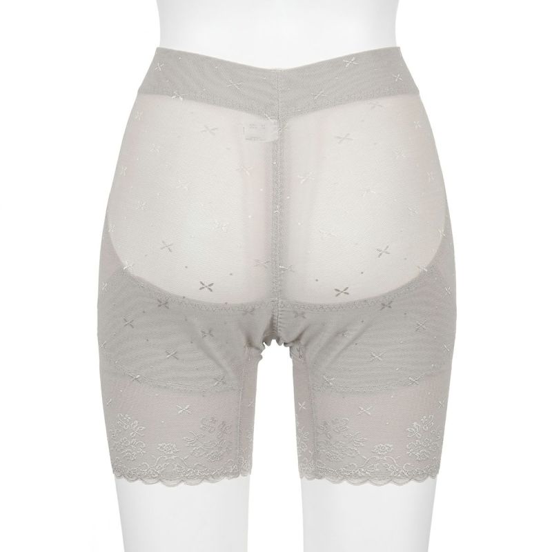 靴下ボーダー柄クルー丈滑り止め付