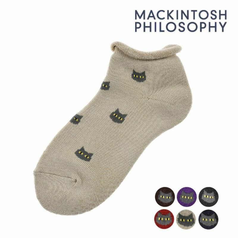 ルームソックス靴下ネコ総柄スニーカー丈滑り止めつき