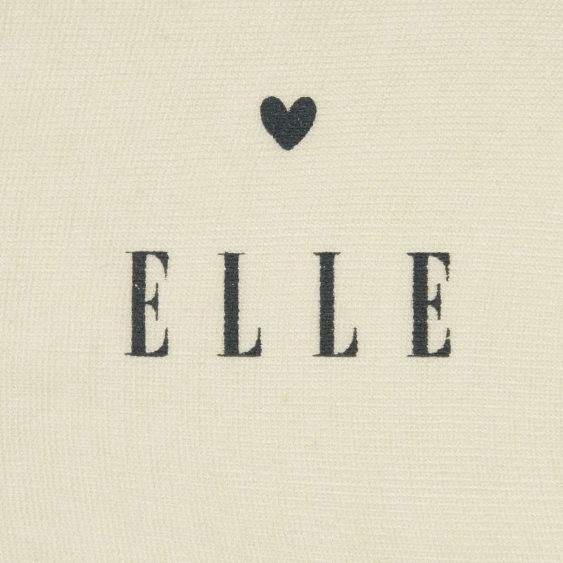 【ELLE(エル)】靴下リブラインネコ柄クルー丈足底転写(3102-205)