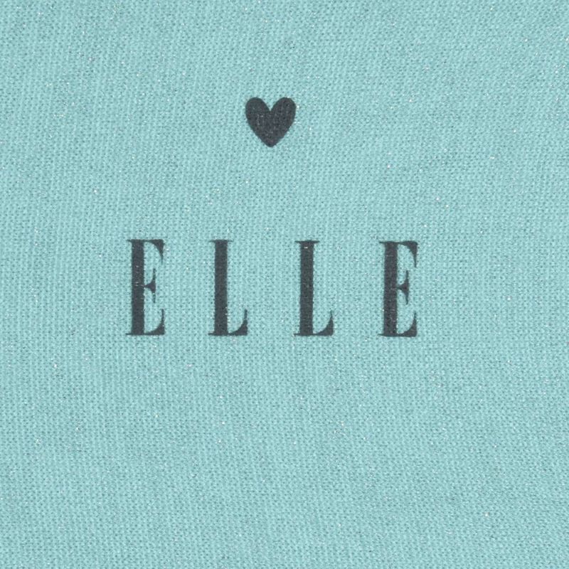 【ELLE(エル)】靴下ラメネコ柄クルー丈足底転写(3102-206)