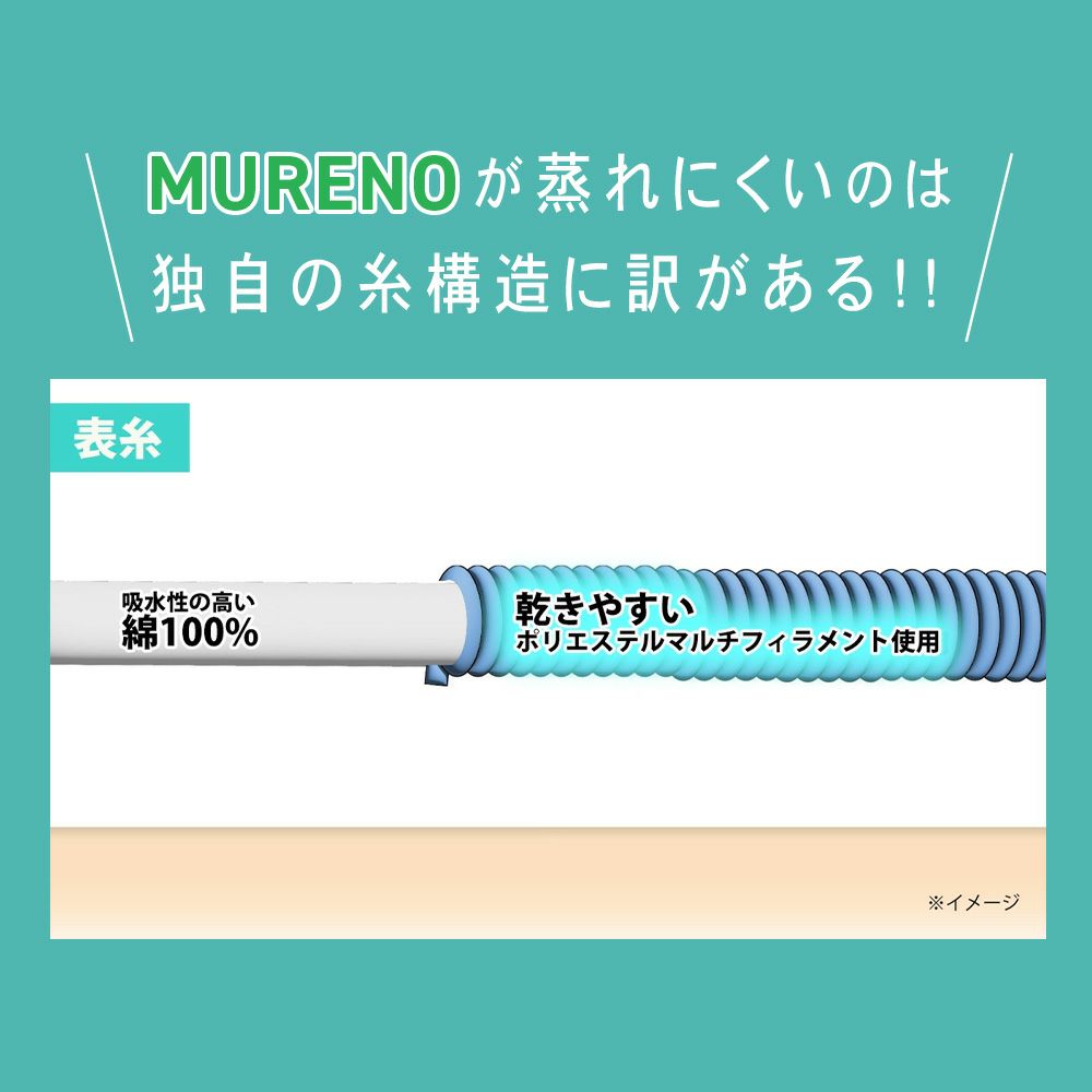 【MURENO(ムレノ)】靴下リブラインショート丈(3160-03N)