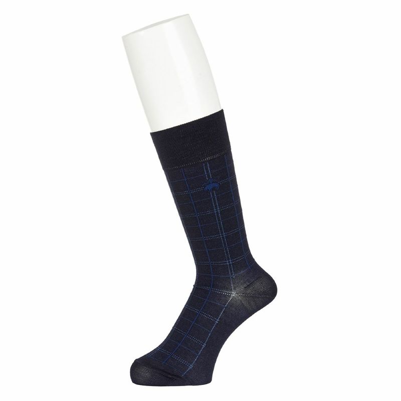 【ブルックスブラザーズ】靴下チェック柄クルー丈(2B062)