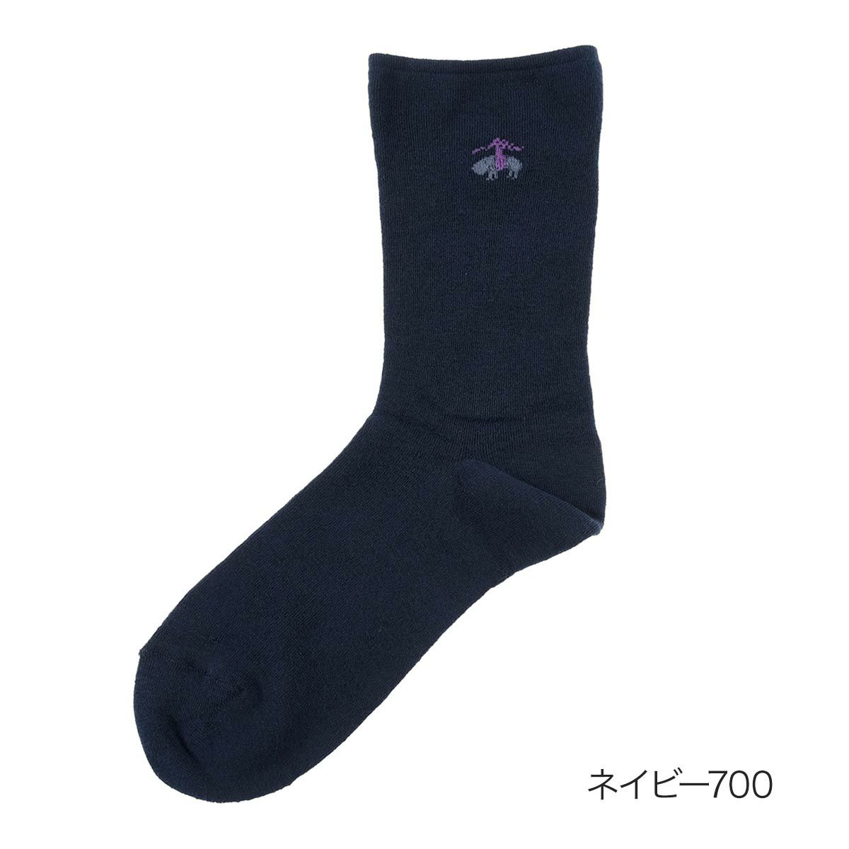 【ブルックスブラザーズ】靴下無地ワンポイントクルー丈パイル(2B363)