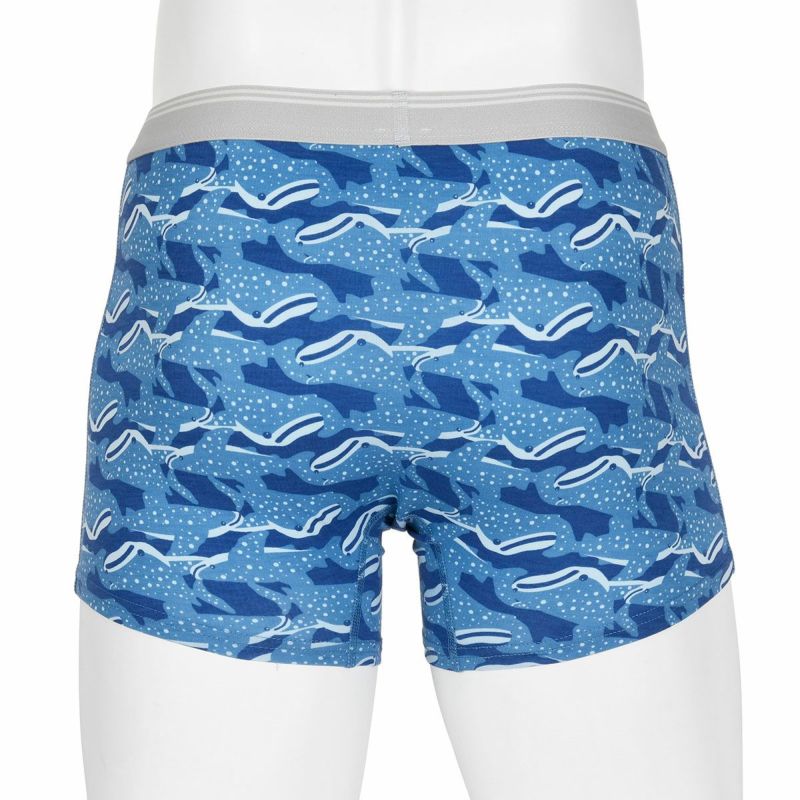 【fukuskeFUN(フクスケファン)】ボクサーブリーフジンベエザメ総柄ショートボクサーブリーフベア天竺(453P9047)
