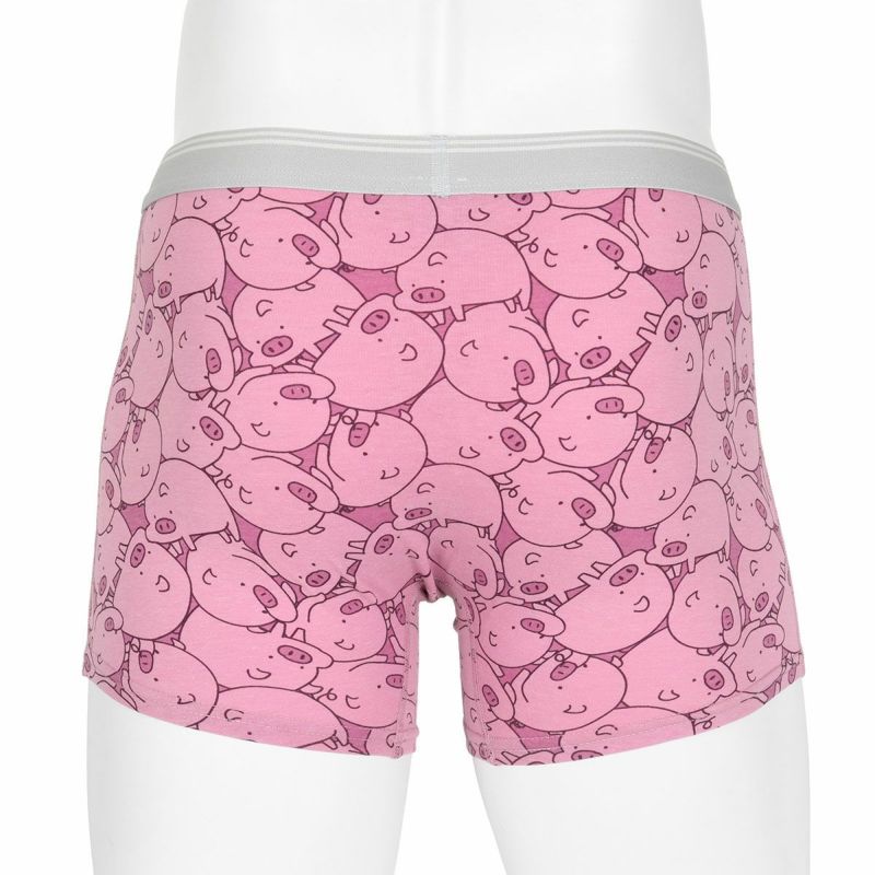 【fukuskeFUN(フクスケファン)】ボクサーブリーフブタ総柄ショートボクサーブリーフベア天竺(453P9050)