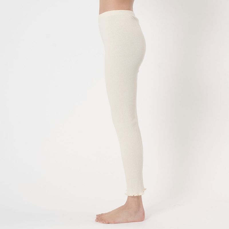 【kihada(キハダ)】レギンス無地九分丈足口メロー(75-3048B)