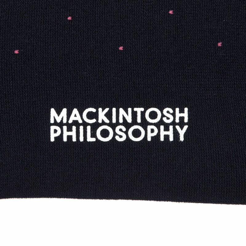 【マッキントッシュフィロソフィー】靴下ピンドット柄クルー丈(2M056)