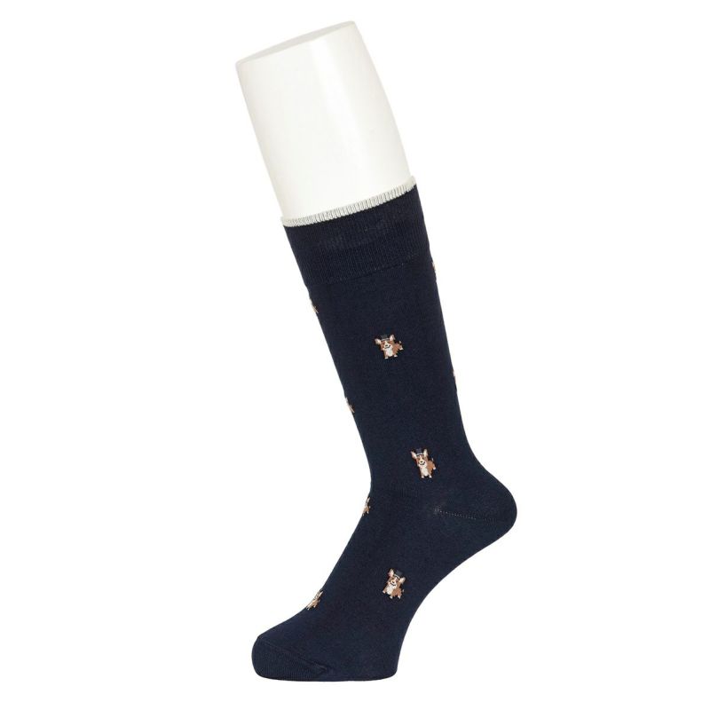 【マッキントッシュフィロソフィー】靴下コーギー柄クルー丈(2M393)