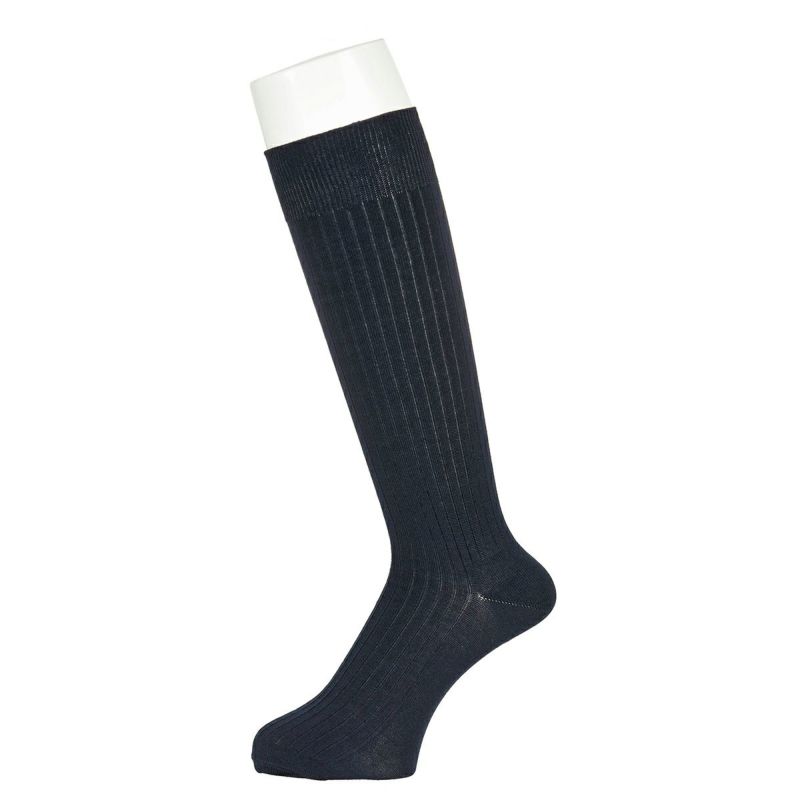 【fukuskeFUN(フクスケファン)】靴下BUSINESS無地リブハイソックス丈つま先かかと補強(3FV18WV)