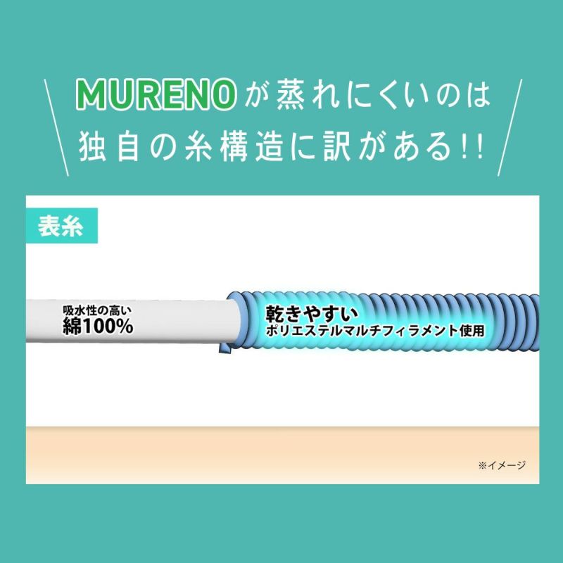 【MURENO(ムレノ)】靴下疑似リブラインショート丈(60007W)