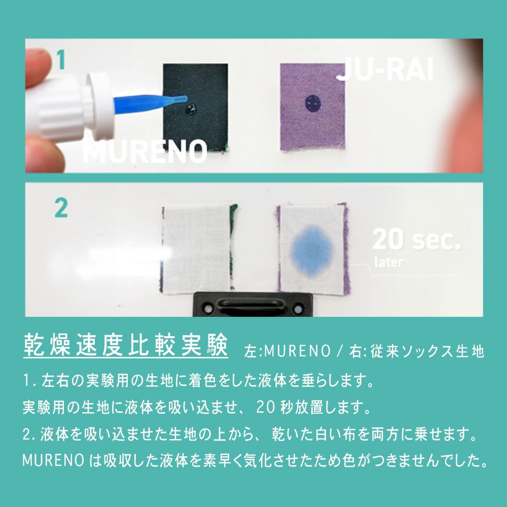 【MURENO(ムレノ)】靴下ボーダーショート丈消臭糸使用(3160-02N)