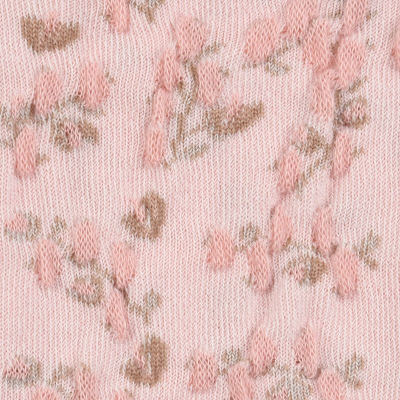 【fukuske(フクスケ)】靴下小花柄クルー丈(3163-230)