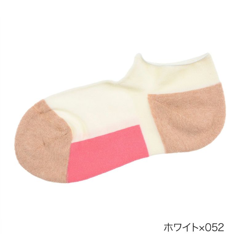 【fukuske(フクスケ)】靴下バイカラースニーカー丈(3363-826)
