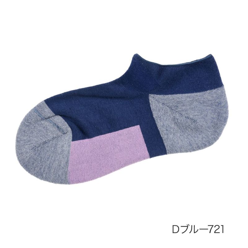 【fukuske(フクスケ)】靴下バイカラースニーカー丈(3363-826)